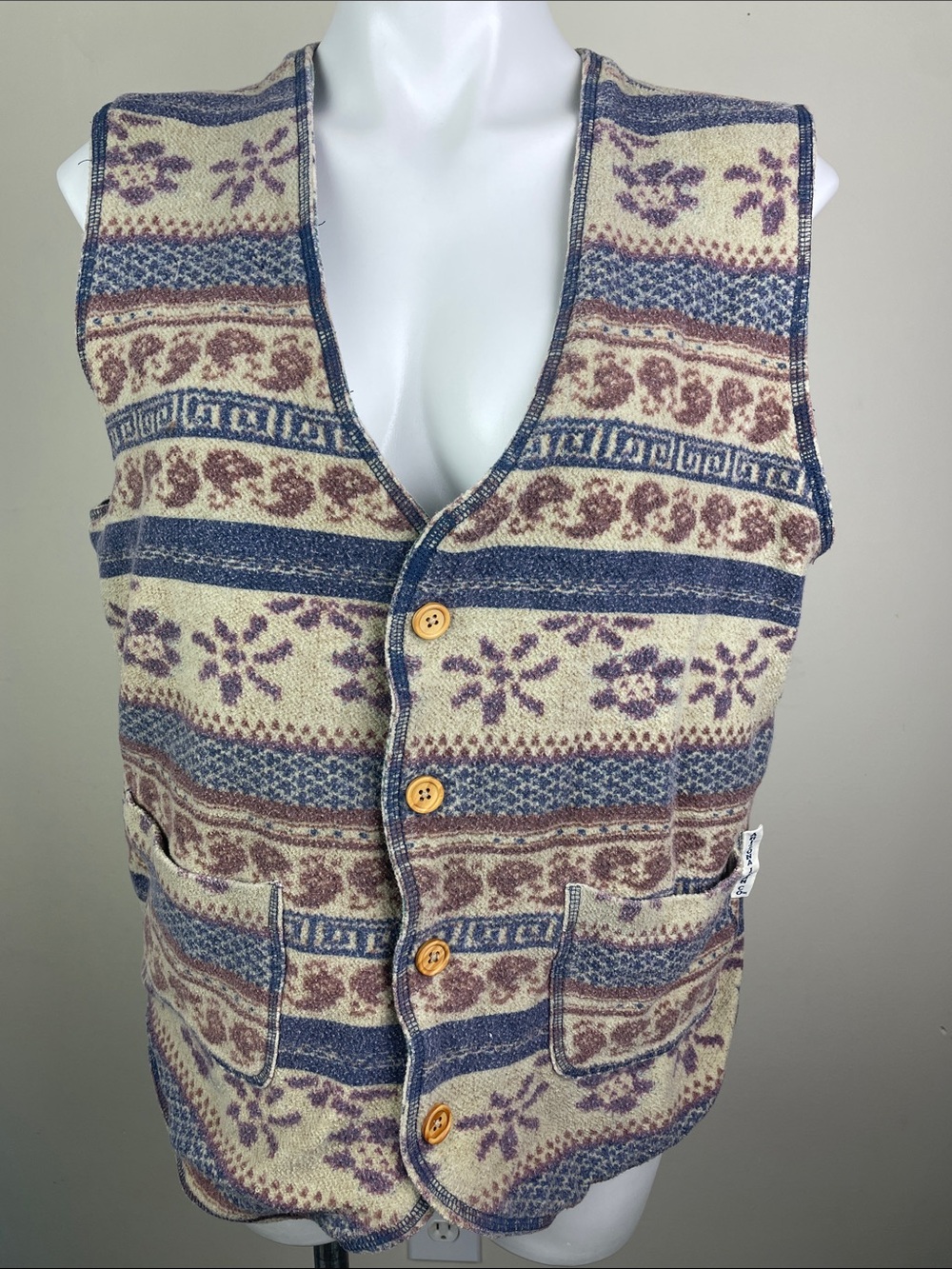 Vintage Arizona Jean Co Reversible Vest Button Front - Picture 12 of 16